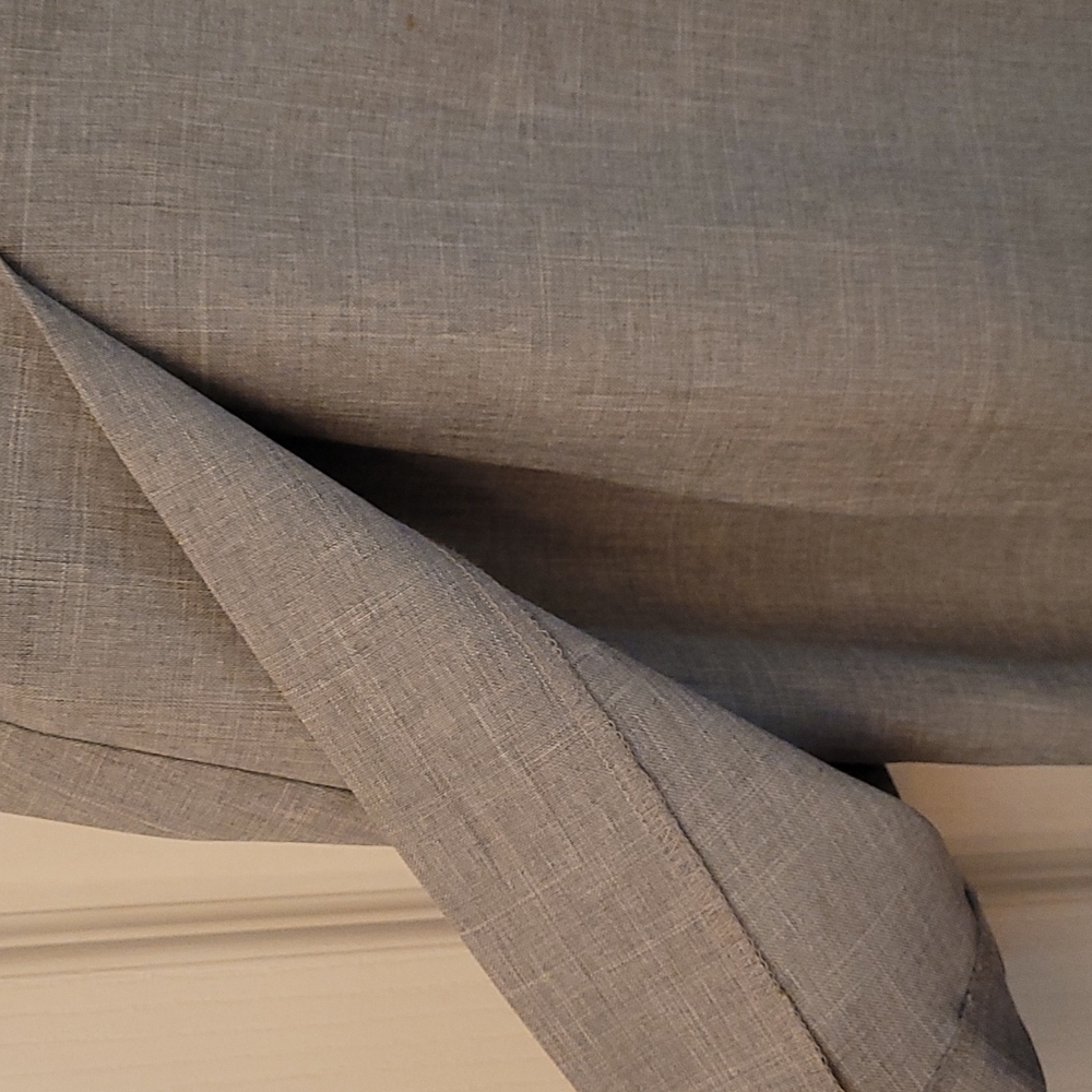 Vintage 1980s Scarlet Pleated Grey Pantsuit with Slit and Button Details - Picture 8 of 16